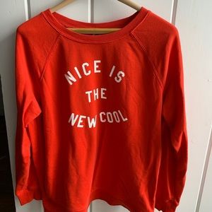 Nice Is The New Cool Old Navy Red Crew Neck